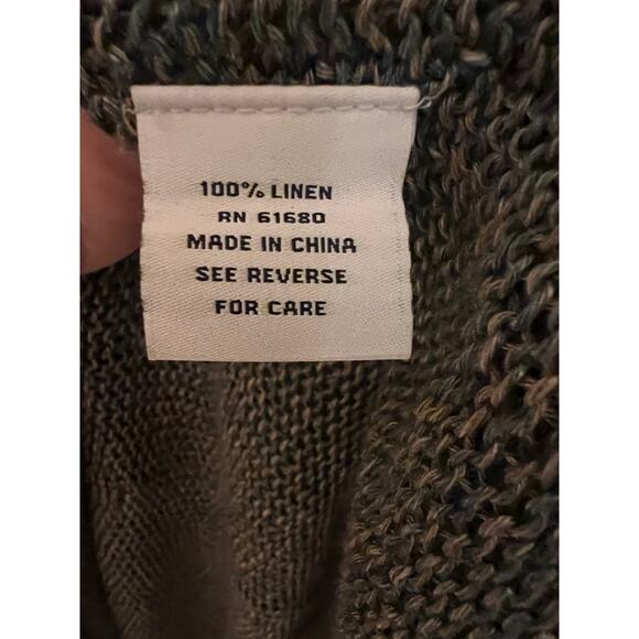 525 America 100% Linen Open Long Cardigan Duster Quiet Luxury Boho chic Preppy - Picture 6 of 12